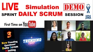 daily scrum meeting simulation I stand up meeting demo I scrum events using jira [upl. by Kcirdnekal]