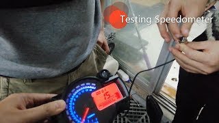 Install and test the universal motorcycle digital Speedometer step by step [upl. by Risteau]