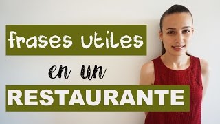 FRASES ÚTILES EN UN RESTAURANTE ITALIANO ITALIANO PARA PRINCIPIANTES [upl. by Eicyal466]