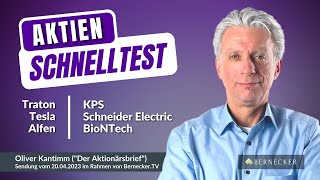 AktienSchnelltest inkl Traton Tesla Alfen KPS Schneider Electric und BioNTech [upl. by Mayram]