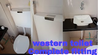 English Toiletwestern toilet seatTable Top washbasinTata ji technicalcomplete toilet fitting [upl. by Nymassej]