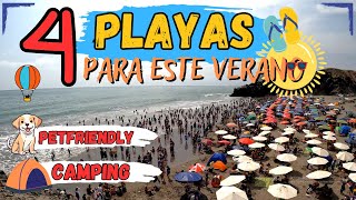 4 PLAYAS PARA ACAMPAR CERCA DE LIMA 🏄🏻🏖️ ★ PET FRIENDLY 🐶 🐾★😎 [upl. by Bunting]