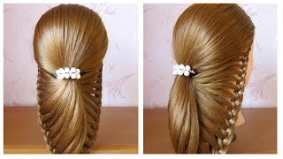 Tuto coiffure facile pour soirée  mariage  fêtes ♔ cheveux mi long  long ♔ simple et rapide [upl. by Iverson]