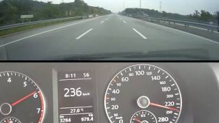 jetta 14 tsi highway performance acceleration and top speed 236kmh at 3 02 [upl. by Mafala]