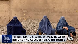 Taliban orders women to wear burqas and avoid going outside the house [upl. by Attenrad595]