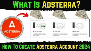 how to create adsterra account in mobile  adsterra account kaise banaye  adsterra earning trick [upl. by Eneleoj]