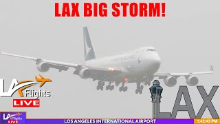 🔴LIVE BIG LAX STORM  LAX LIVE  LAX Plane Spotting [upl. by Yeliah]