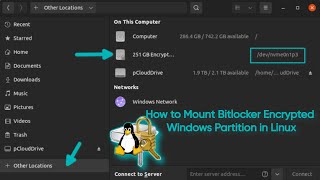 How to Mount Bitlocker Encrypted Windows Partition in Linux [upl. by Kciwdahc]