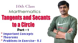 Tangents and Secants to a Circle I Part  1 I 10th Maths I Concepts  Exercise91 I Ramesh Sir [upl. by Gorges]