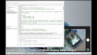 Raspberry Pi Pico 2MicroPython display bmp images on 240x240 ST7789 SPI Display [upl. by Spindell]