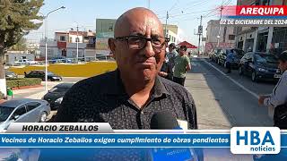 HORACIO ZEBALLOS  Vecinos de Horacio Zeballos exigen cumplimiento de obras pendientes [upl. by Moncear]