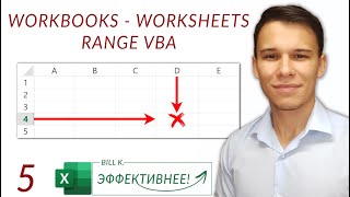 Workbooks  Worksheets  Range Разбираемся Серия VBA 5 [upl. by Ronnica]