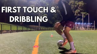 Individual First Touch amp Dribbling Training Session [upl. by Eimoan]