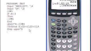 Programming invT into a Ti 83 or Ti 83 Calculator [upl. by Lalittah]