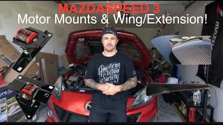 Damond Motorsports Motor Mounts amp Corksport WingExtension Install update [upl. by Eliott]