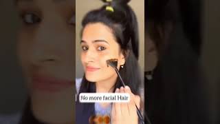 Remove your face hair shortsviralvideo skincare winterskincareforoilyskin beauty [upl. by Bodwell]