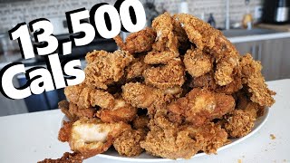 Mountain of Extra Crispy Fried Chicken Challenge 13500 Calories [upl. by Ketchan]