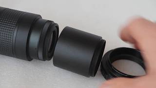 Baader T2 40mm extension tube for eyepiece projection [upl. by Robet]