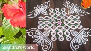 🌺Simple Must Try Small Kolam For Daily Routine🌺  Muggulu  Traditional Rangoli shorts art kolam [upl. by Mettah]