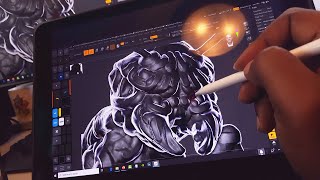 Using Zbrush 2020 on an iPad Pro with Apple Pencil using Easy Canvas amp Tablet Pro  Tutorial [upl. by Abihsat714]