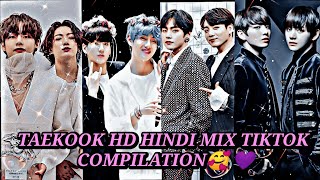 TAEKOOK HD HINDI MIX TIKTOK COMPILATION🥰💜48 btsarmy bts viralvideo tiktok btsff explore love [upl. by Jobina]