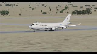 FSX  The Boeing YAL1 Airborne Laser Testbed taking off [upl. by Cinom789]