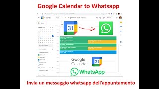 Google Calendar messaggi Whatsapp [upl. by Enyrb384]