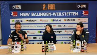 Pressekonferenz zum Spiel HBW BalingenWeilstetten vs HSC 2000 Coburg [upl. by Casilde522]