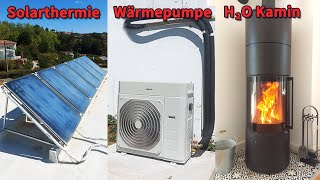 Wärmepumpe  Wasserführender Kaminofen  SolarthermieAnlage  Wärmespeicher  Warmwassertank [upl. by Annala]