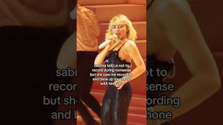 Sabrina Carpenter Reacts to Fan Recording During Nonsense 🤯 shorts sabrinacarpenter [upl. by Treiber]