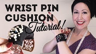 How to make a wrist pin cushion  DIY wrist pincushion tutorial with no elastic [upl. by Cassy852]