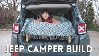 JEEP CAR CAMPER CONVERSION  Easy DIY SUV Sleep setup  How we sleep in our car and travel [upl. by Adnilrev]