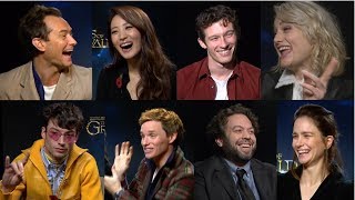 Fantastic Beasts cast reveal their weirdest compliments [upl. by Adnirual]