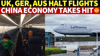 UK Germany Australia Philippines Halt China Flights Impacting Its Economy [upl. by Eilac]