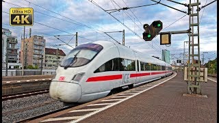 Frankfurt Main Süd  30 minutes 4K Ultra HD video of ICE IC RB freight and SBahn trains [upl. by Rosemonde]