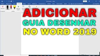 COMO ADICIONAR A GUIA DESENHAR NO WORD 2019 [upl. by Marcelle]