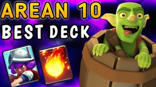 Arena 10 Deck Clash Royale  Best Deck For Arena 10  Goblin Barrel 26 deck [upl. by Millham]