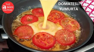 MUTLAKA DENEYİN ⁉ DOMATES VE YUMURTA KOLAY KAHVALTI 🍳 PRATİK VE EKONOMİK ✅ NEFİS KAHVALTILIK TARİF [upl. by Vasily]