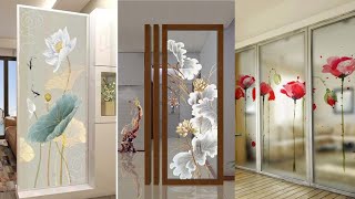 Beautiful frosted glass film amp staind glass room divider ideas [upl. by Melak600]