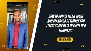 HOW TO OBTAIN MEAN SCORE AND STANDARD DEVIATION FOR LIKERT SCALE DATA IN EXCEL IN 5 MINUTES [upl. by Margarida]