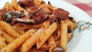 Pasta con le Melanzane a funghetti [upl. by Aicercal]