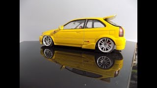 Building Honda Civic EK9 TypeR 124 Fujimi [upl. by Hayarahs294]