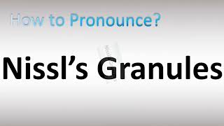 How to Pronounce Nissl’s Granules [upl. by Aihseym]