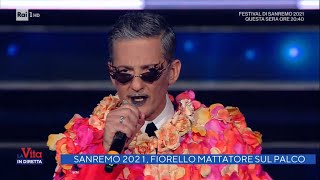 Sanremo 2021 Fiorello mattatore sul palco  La Vita in Diretta 03032021 [upl. by Kizzie]