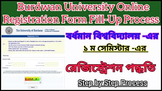 Burdwan University UG Registration form fill up 2024  Burdwan University Registration Form Fill Up [upl. by China]