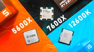 Ryzen 5 7600X vs 5600X vs i512600K  AMD has the Best Cheap CPU [upl. by Anstus356]