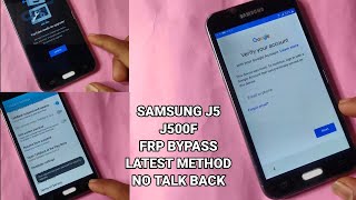 Samsung J5 J500F FRP Bypass 2020 Update Talk Back Not Working Method [upl. by Ettegirb383]