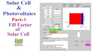 Fill Factor of Solar cell  SCAPS1D Software  Solar Cell amp Photovoltaics  Lecture5 [upl. by Mohn]