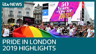 Pride In London 2019 main parade highlights  ITV News [upl. by Fleisig883]