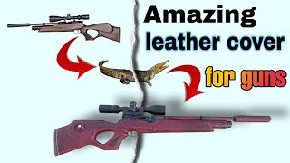 amazing leather cover for guns  weihrauch hw 100 How to cover the gun [upl. by Bruni]